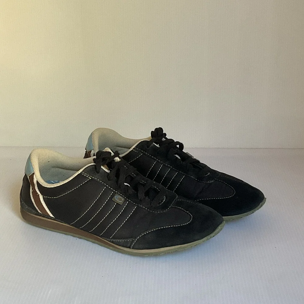 Vintage Coach Sneakers Nikki Black Suede Nylon Women’s 7 Retro 2000s Y2K